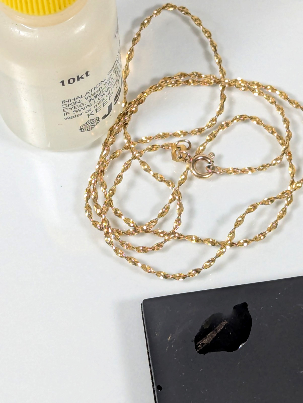 Vintage 10K SOLID Yellow Gold Twisted Necklace Chain Jewelry 20″ Gift FREE S&H