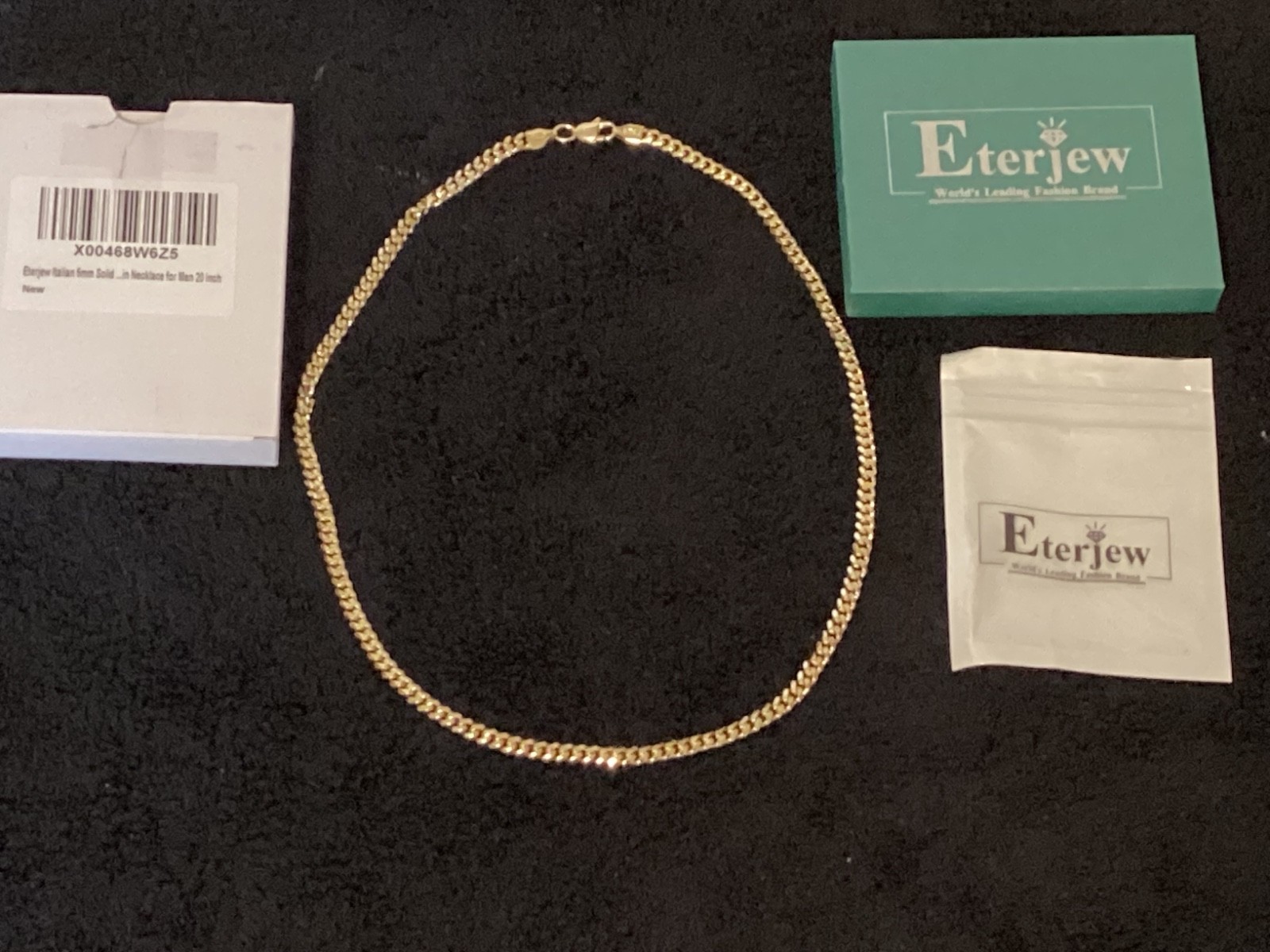Gold Chain Cuban Link Vermeil Gold 20 INCHES 5mm 13.7GRAMS NEW !
