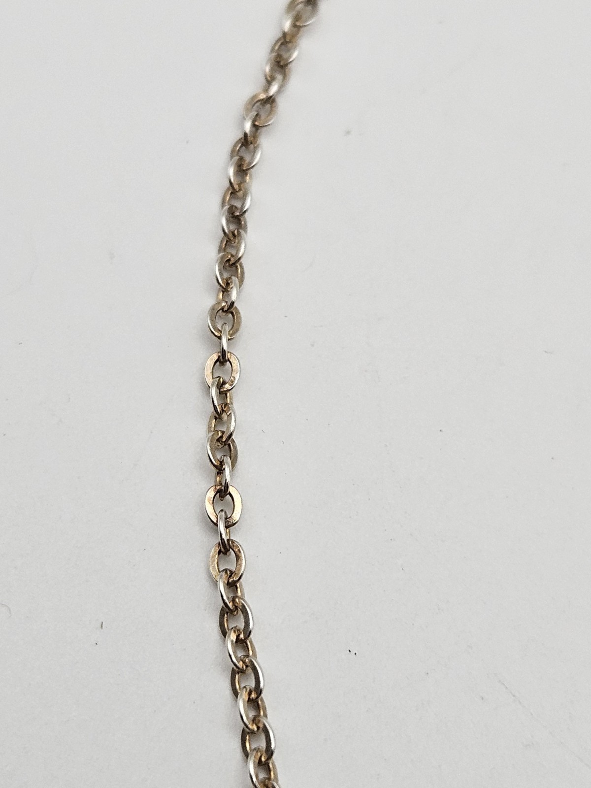 900 Unique Link Sterling Silver 22in Necklace Bar And Cable Link