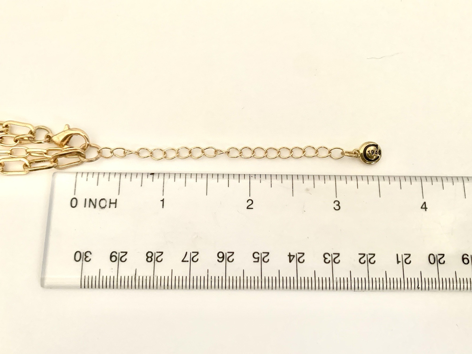 C1946 Gold Tone Double Paper Clip Chain Necklace 21.5” FREE SHIPPING