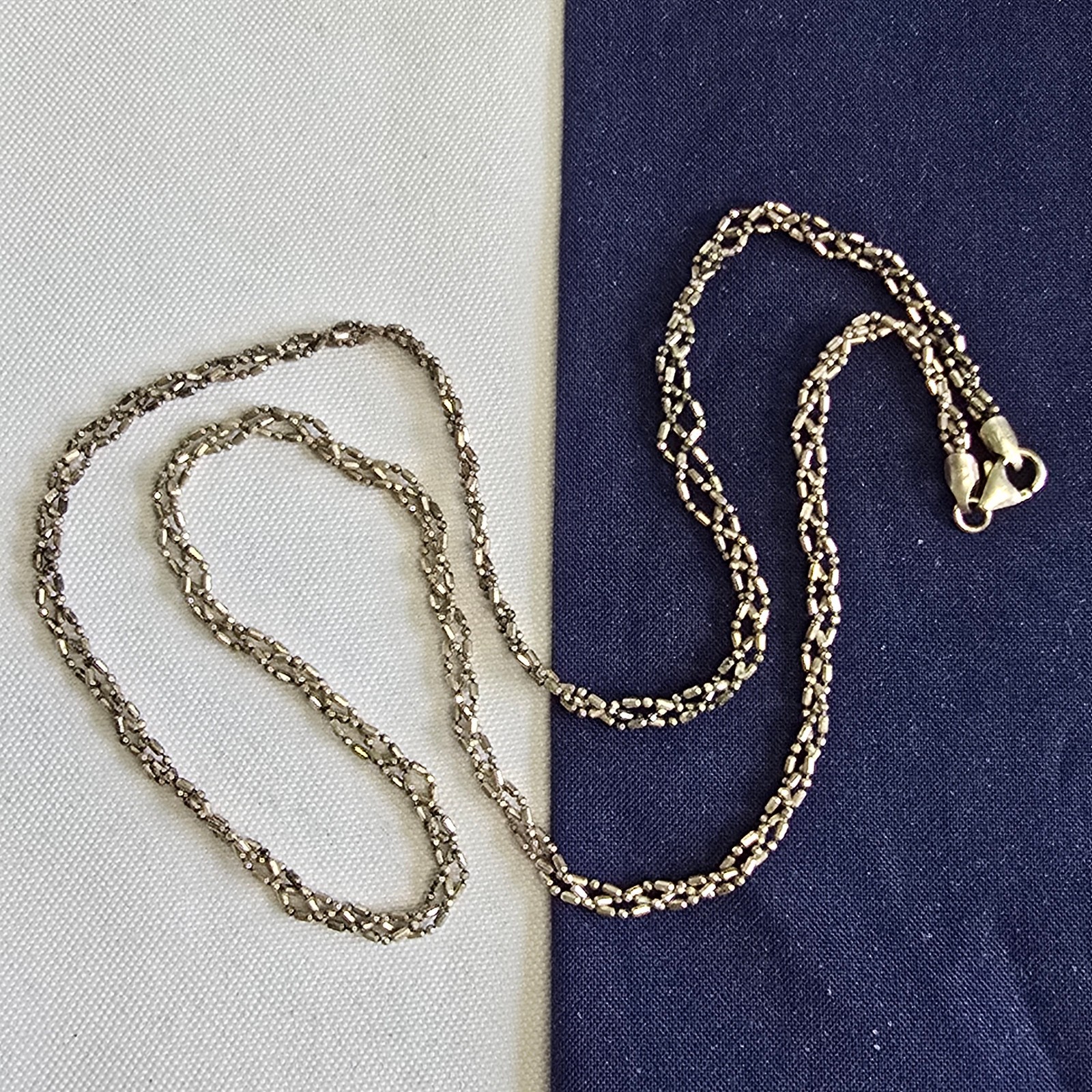 Sterling Silver Necklace 9.41g Fine Jewelry 23.5″ Unique Chain Lobster