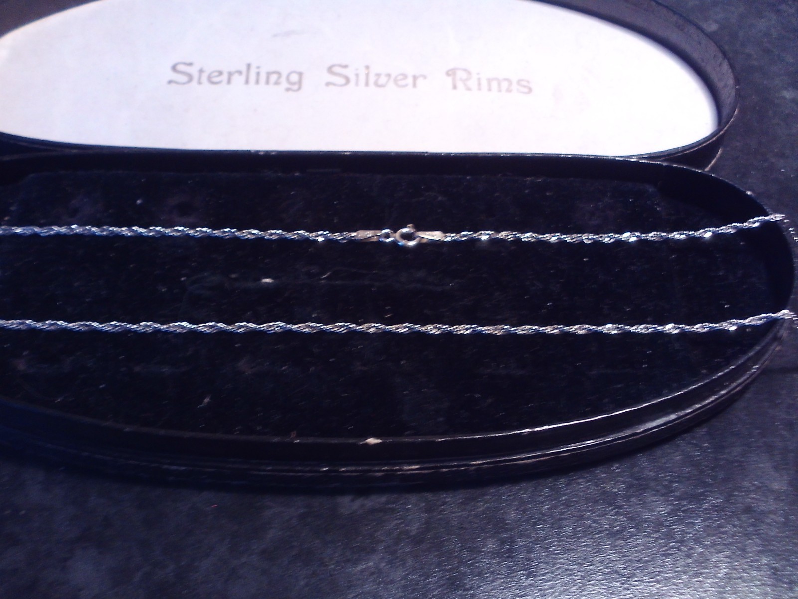 925 silver 29″ rope twist chain necklace 2 mm width
