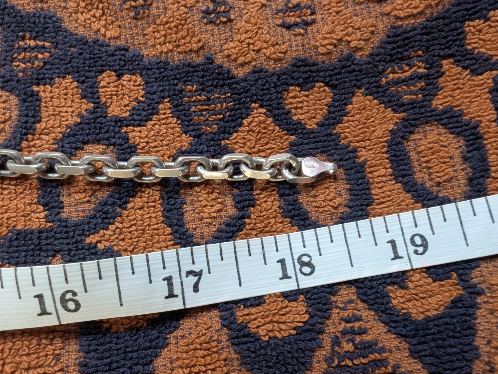 solid sterling silver cable rolo chain 18 in Long x 6mm wide