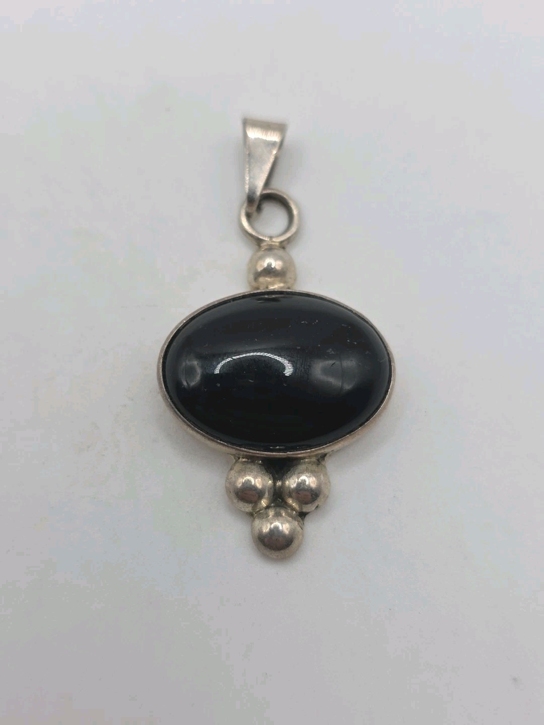 ATI Mexico Sterling Silver 925 Black Onyx Pendant
