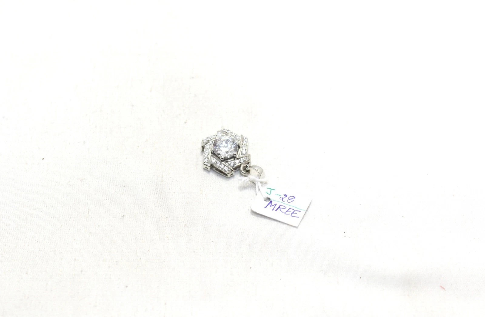 925 Sterling Silver Zircon Stone Men Women Pendant Unisex Handmade Gift