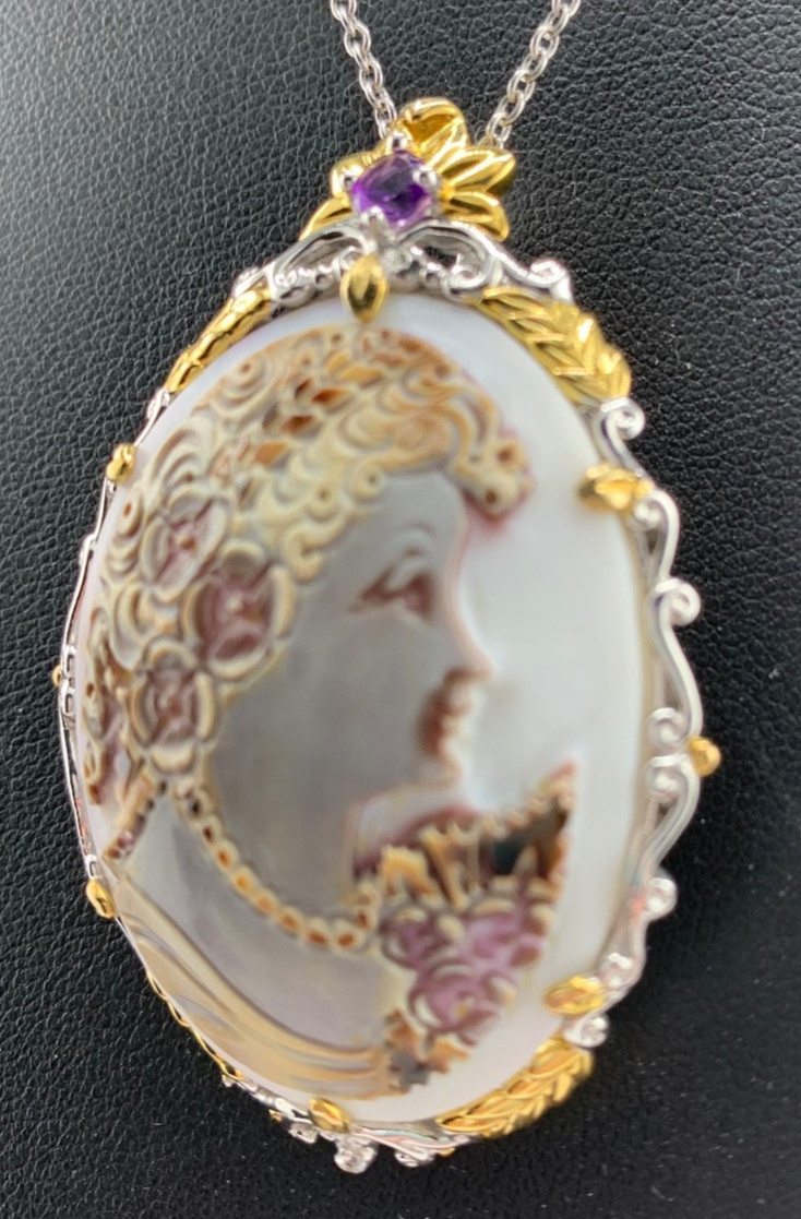 GORGEOUS MICHAEL VALITUTTI GEMS EN VOGUE II CAMEO NECKLACE! ORIGINAL TAGS!