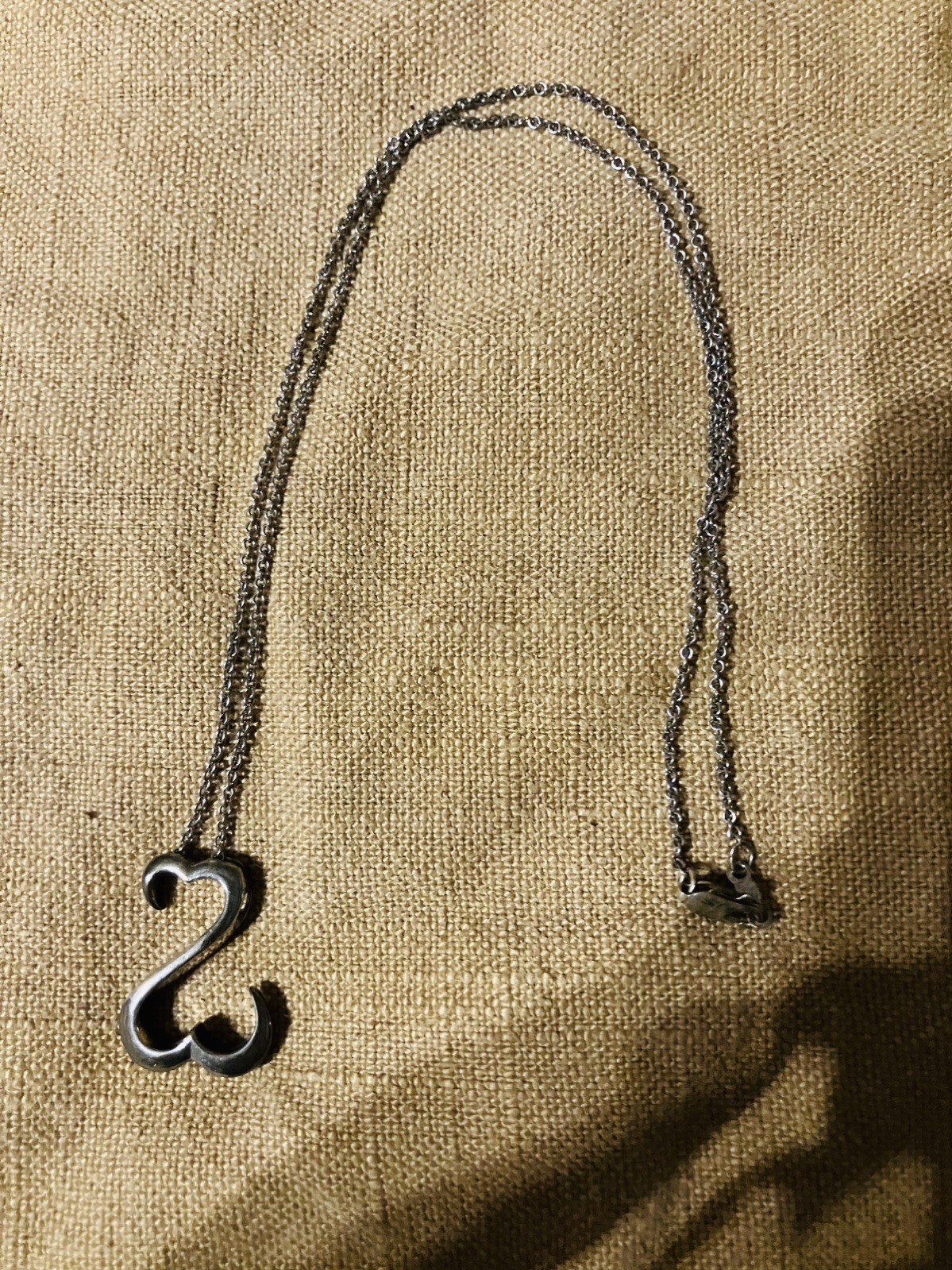 Jane Seymour 1″ Classic Open Hearts 925 Sterling Silver Pendant 925 thin chain