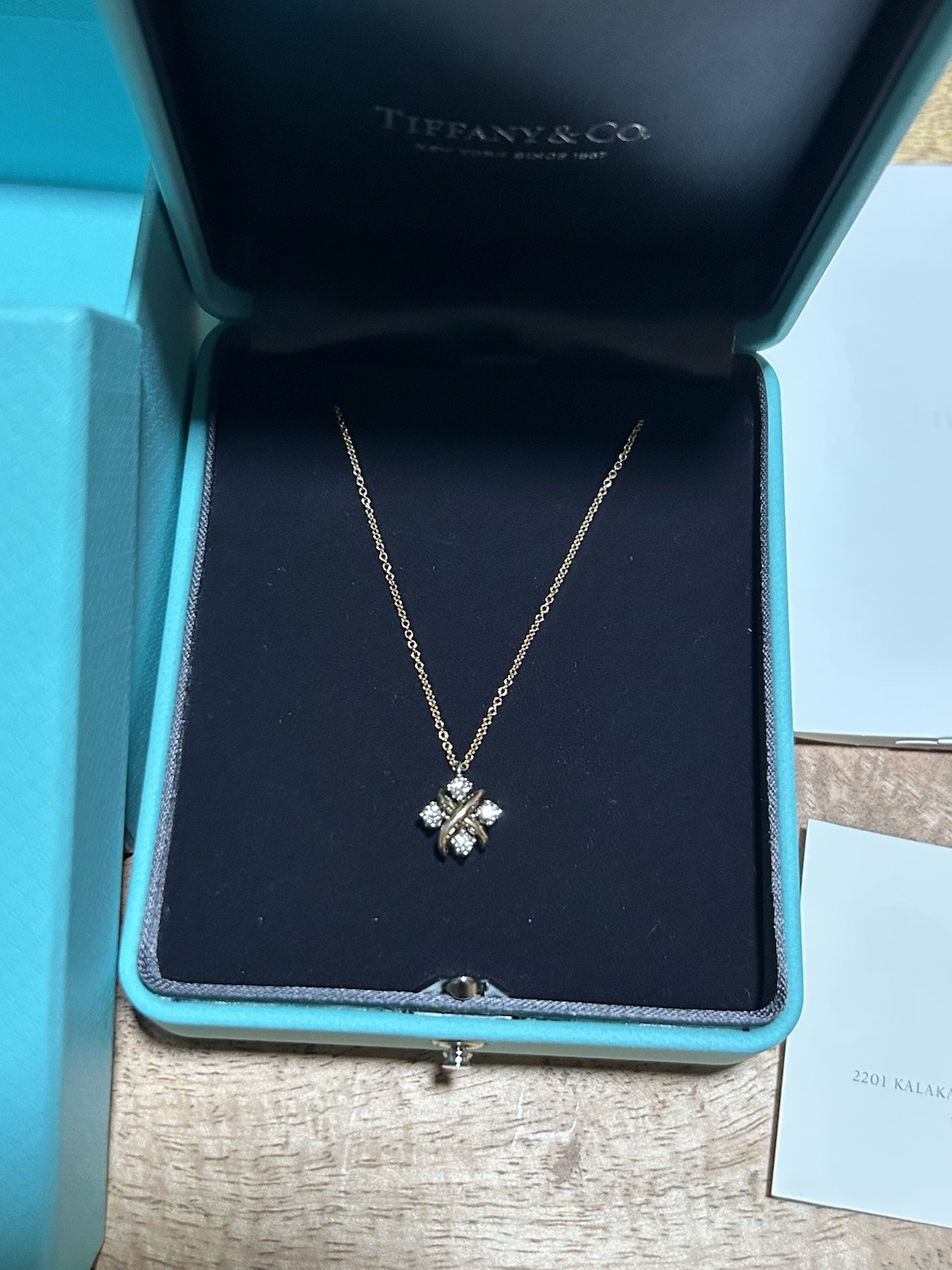 Tiffani & Co. Sixteen Stone by Tiffany Necklace W/ Standard 16” Chain Never Worn
