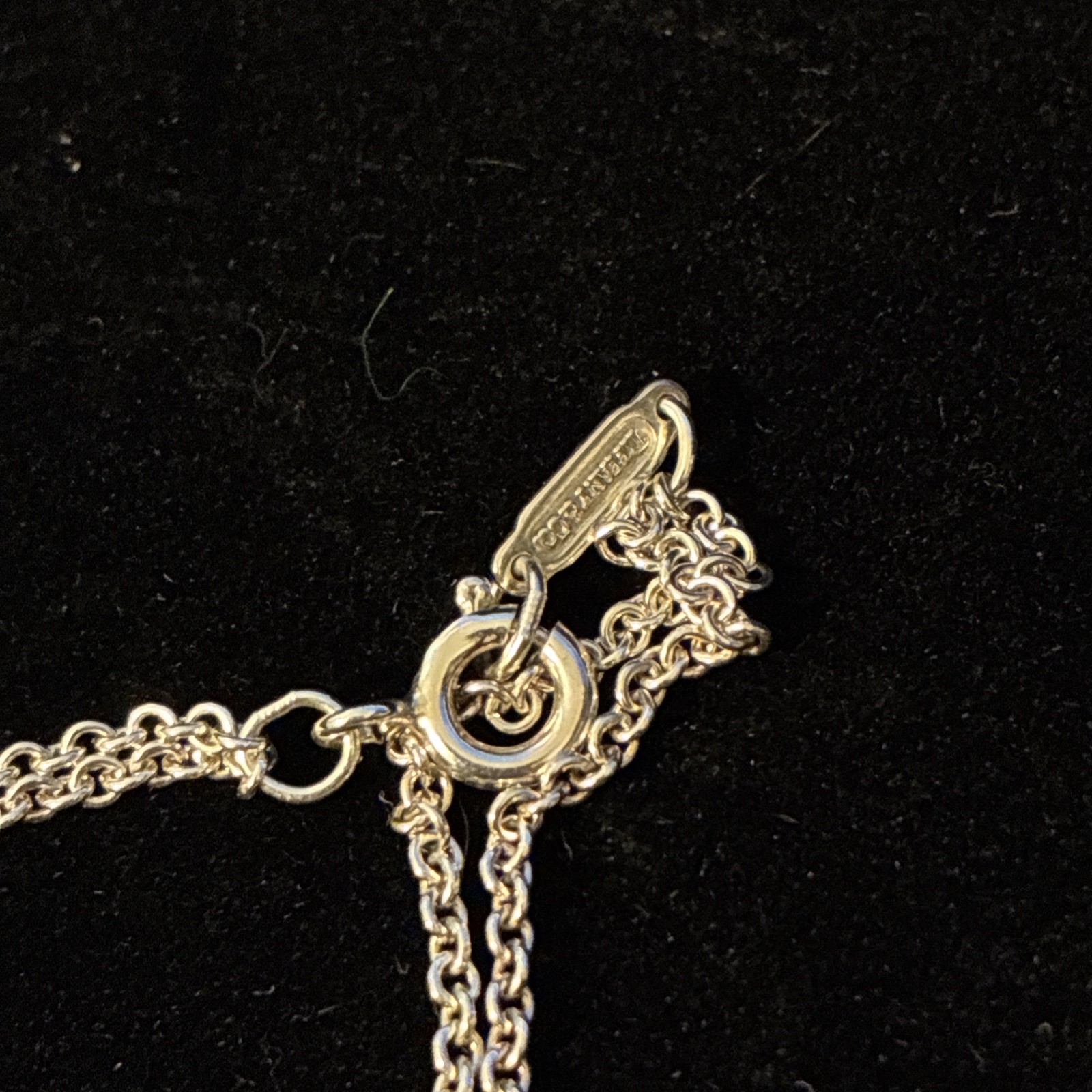 Tiffany & Co. Infinity Double Chain Necklace Sterling Silver 16″