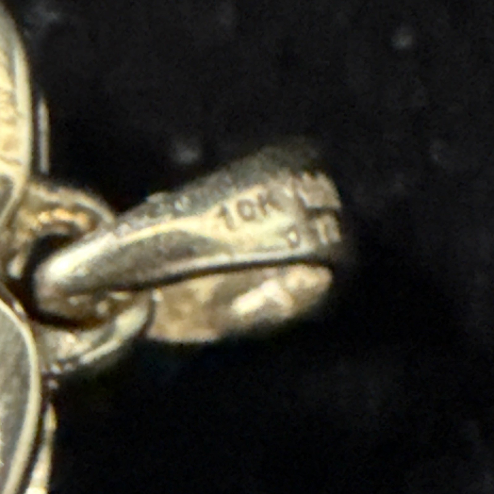 10k Yellow Gold Pavé Heart White Diamond Pendant Charm, Love Theme
