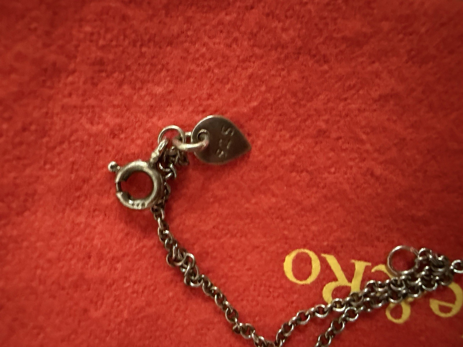 Me & Ro Sterling Silver 18” Chain & original Red Pouch