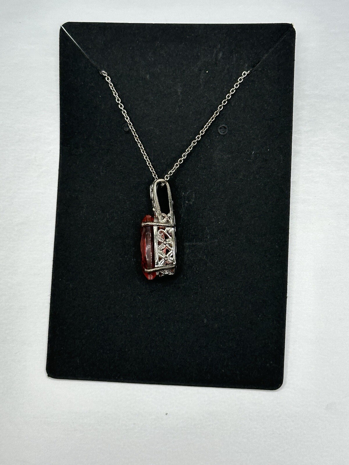 Padparadscha Quartz Pendant Necklace