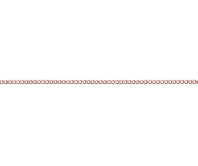 9ct Rose Red Gold 1.2mm Curb Link Chain 30″ / 75cm Neck Chain (R14C)