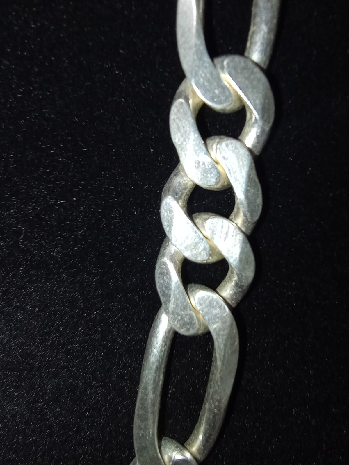 AGI STERLING SILVER 20″ FIGARO SILVER CHAIN (NECKLACE) .925 Italy 61.1 GRAMS