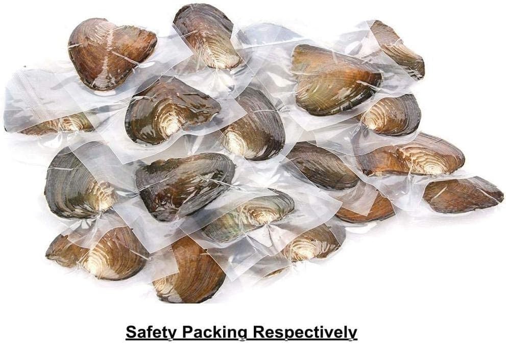 50PCS Oysters Natural Real Pearl Freshwater Pearl Gfit 7-8mm Vacuum Holiday Gift