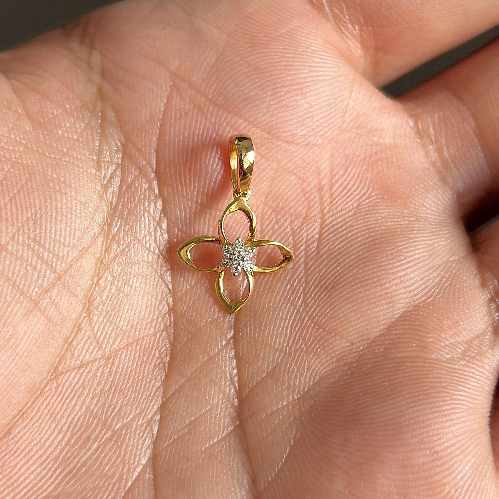 1ct Moissanite Floral Pendant Dainty 925 Sterling Silver Necklace Jewelry