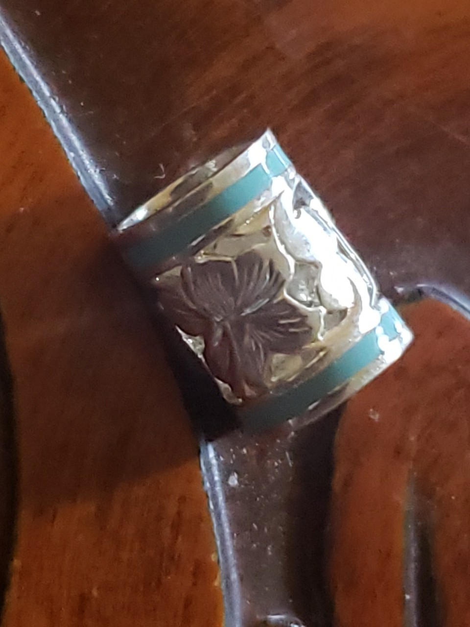 Hawaiian Baby Silver Initial Pendant Enamel 8mm X 6mm Slide Blue Or Pink Letter