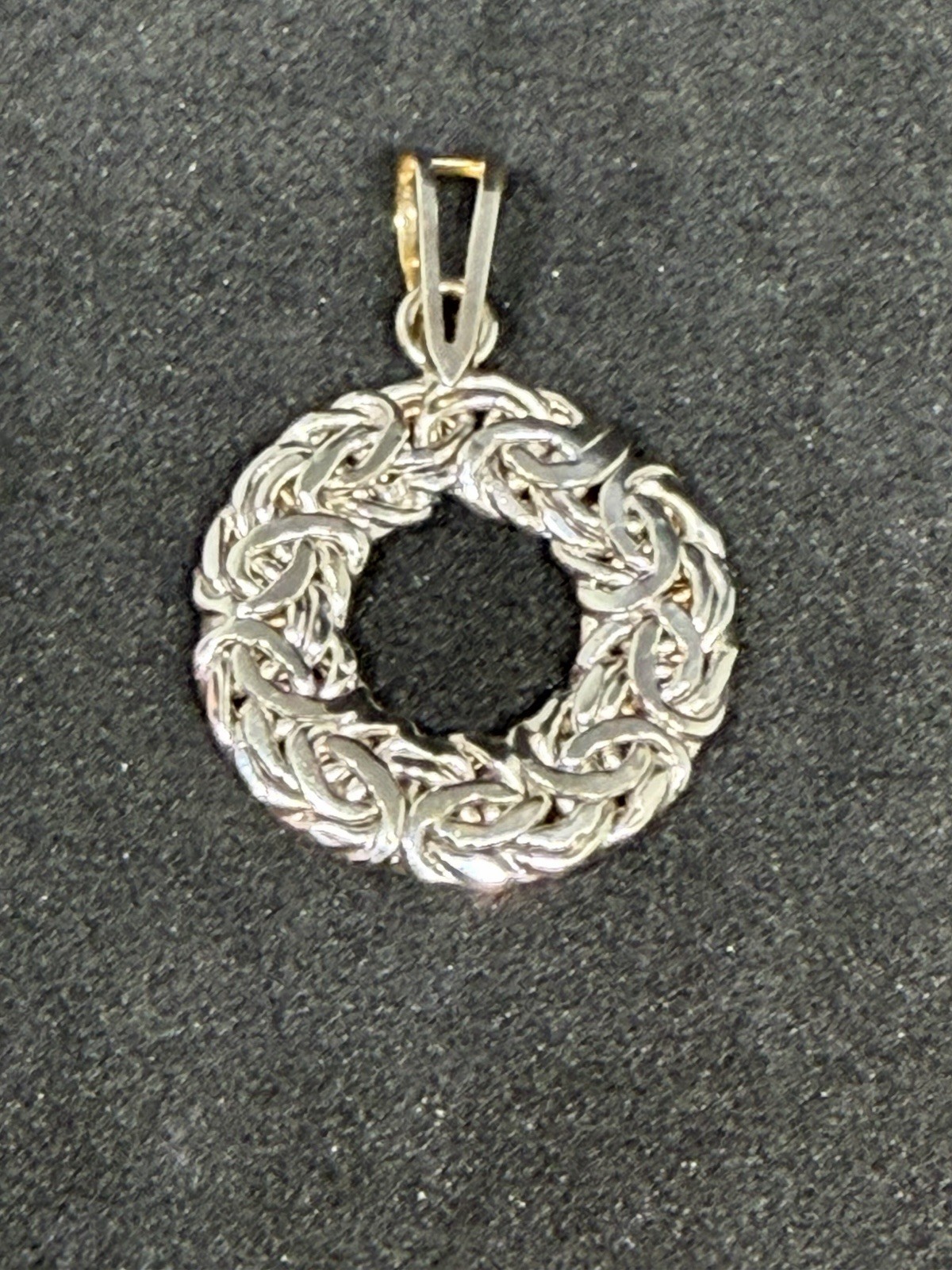 Vintage Reversible 14k Yellow & White Gold Byzantine Style Pendant 3.2g