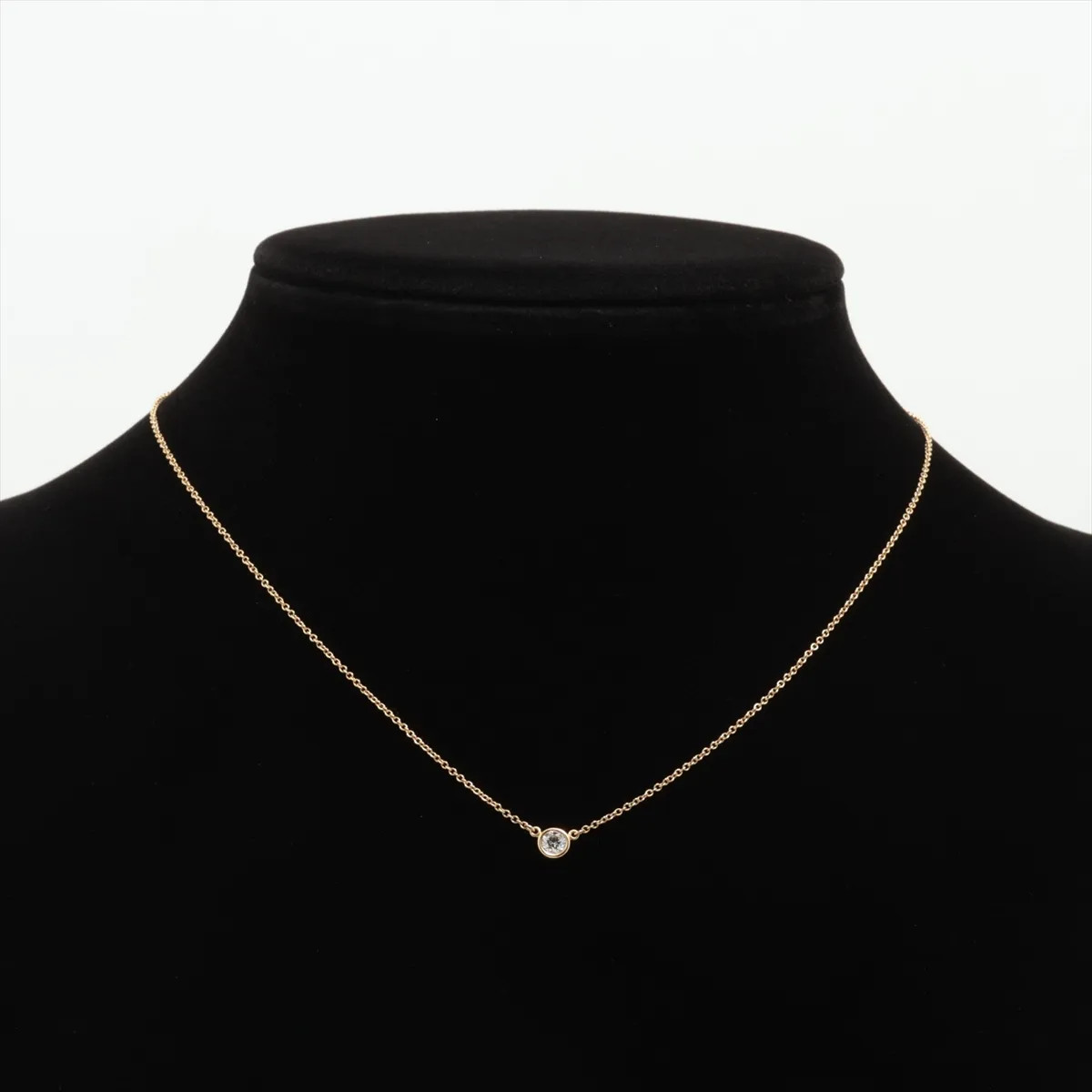 Tiffany By the Yard 1P diamond Necklace 750(YG) 1.9g 0.19 H VS1 3EX NONE