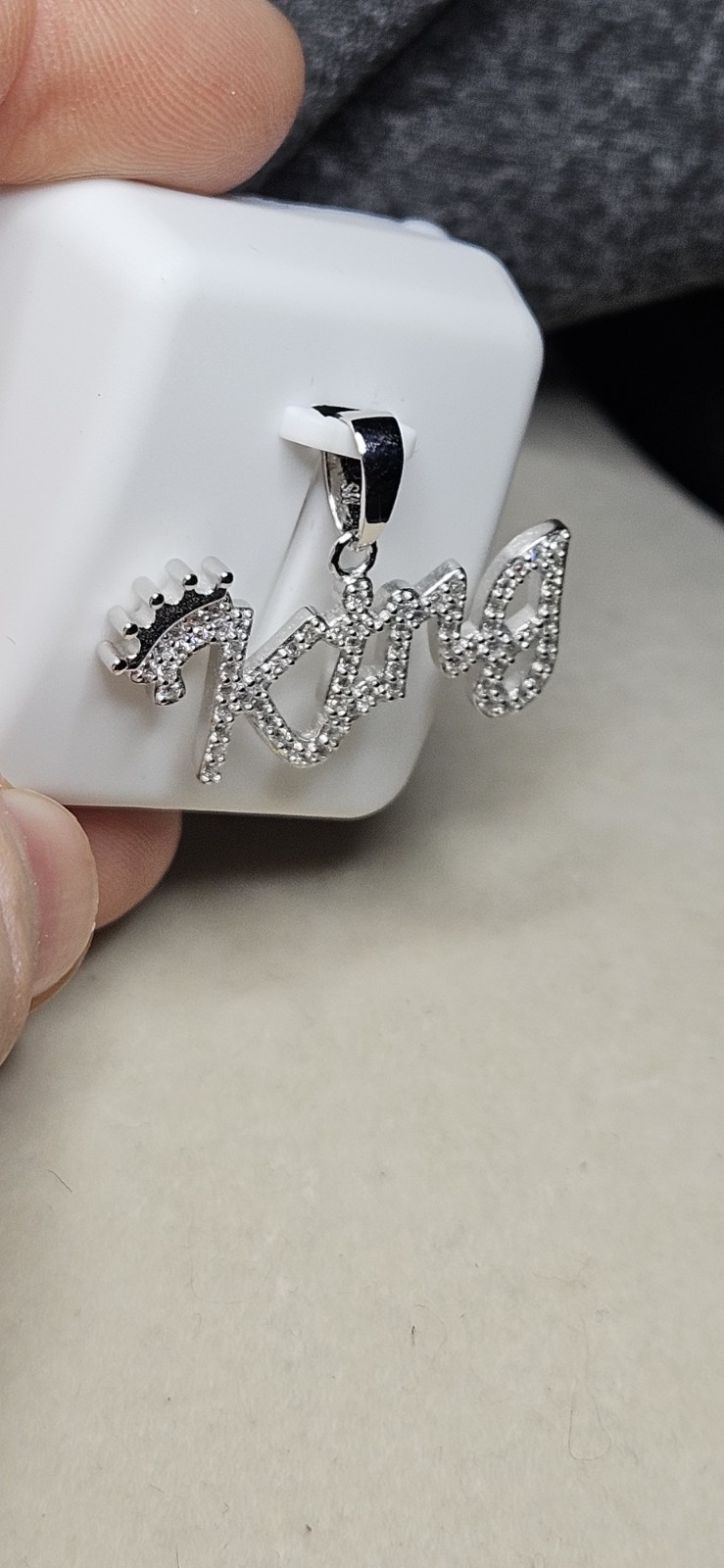 Moissanite Sterling Silver King Pendant 1.50ctw
