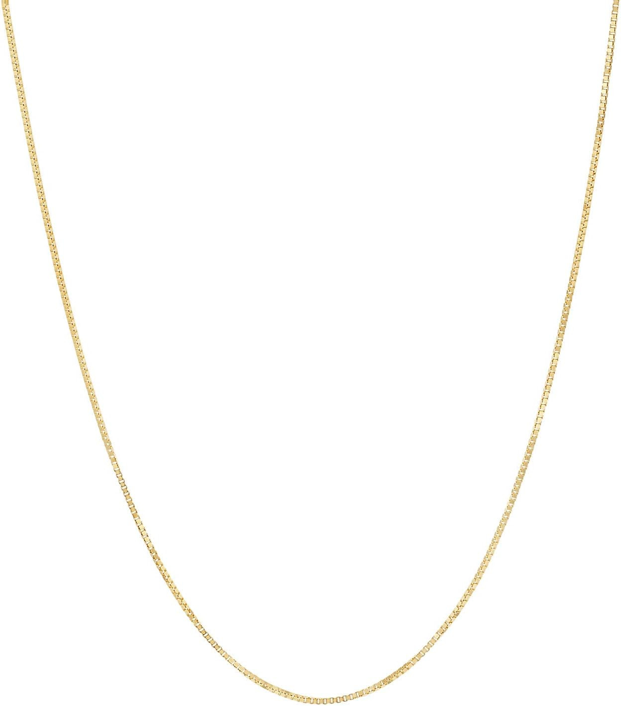 Minimalist Thin Gold Chain 18K Gold Plated Thin Box Chain Necklace Short Small G