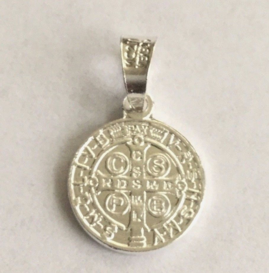 925 SILVER SAINT BENEDICT PENDANT / 925 PLATA MEDALLA DE SAN BENITO – 11mm #2