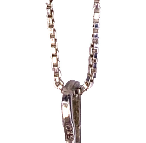 16” Stamped Silver 925 Dainty Thin Box Chain Tiny Heart Necklace Made In Italy