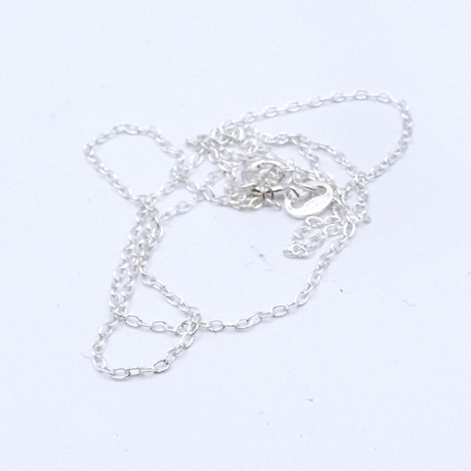New Sterling Silver Italy Oval Link Chain Necklace 20″ Stackable