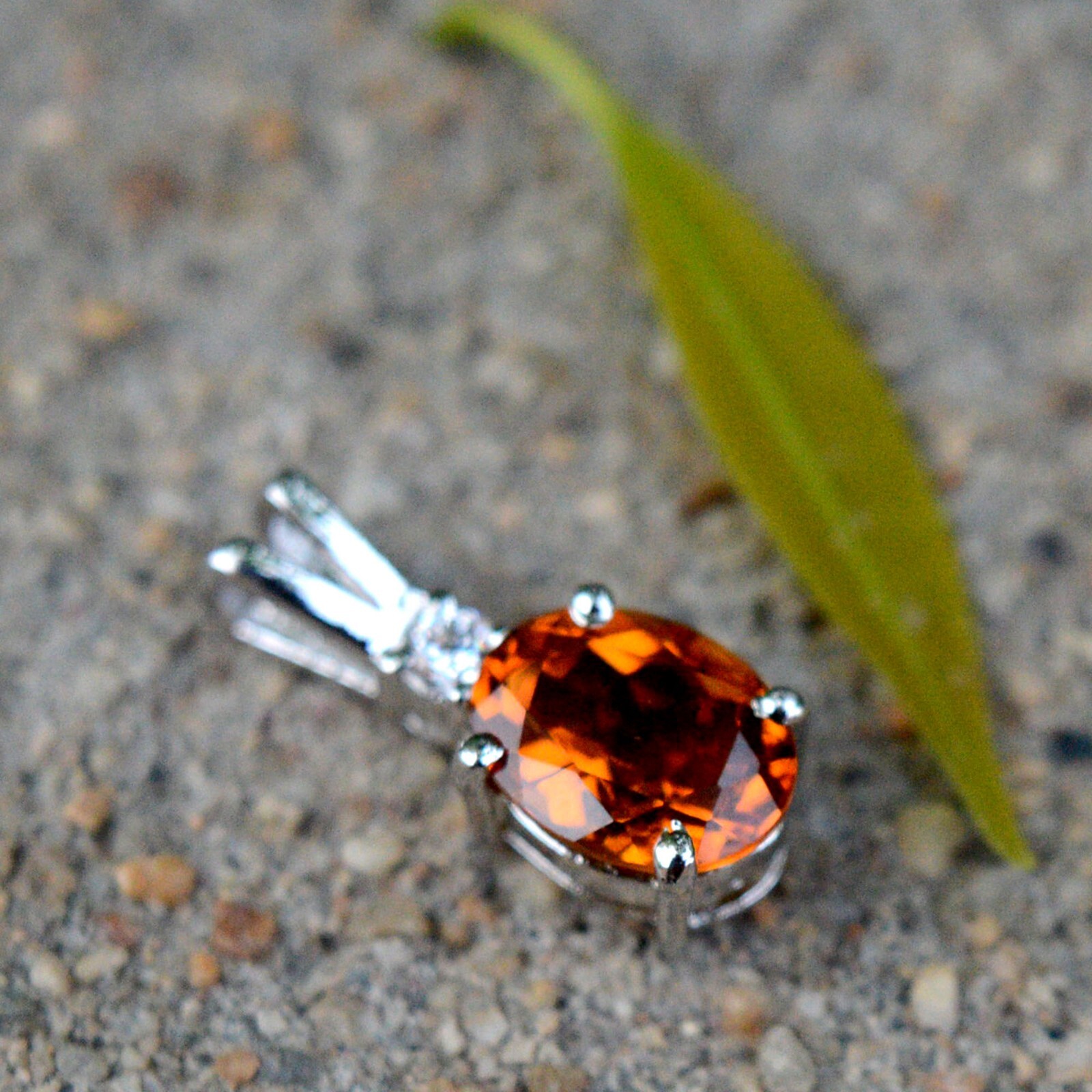 Genuine Citrine Oval Cut Gemstone 925 Sterling Silver Women Handmade Pendant