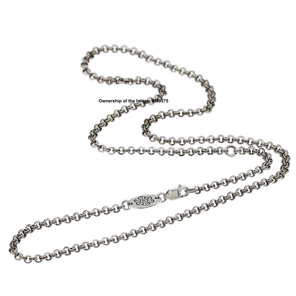 Pure 925 Sterling Silver Necklace -3mm Double-Cable Link Chain Necklace 50-70cm