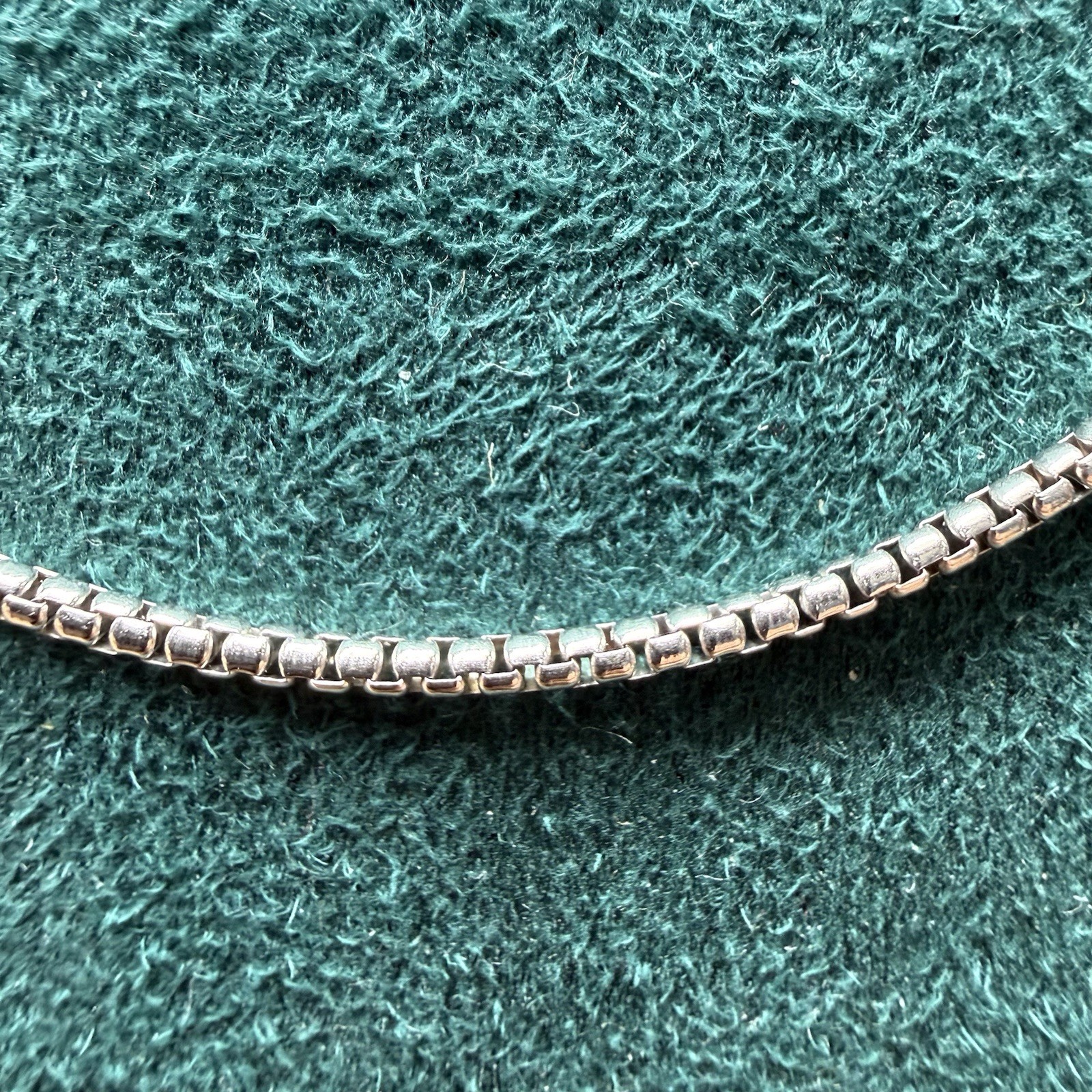 Solid Italy 925 Sterling Silver Round Box Chain Necklace 24” 1.7mm