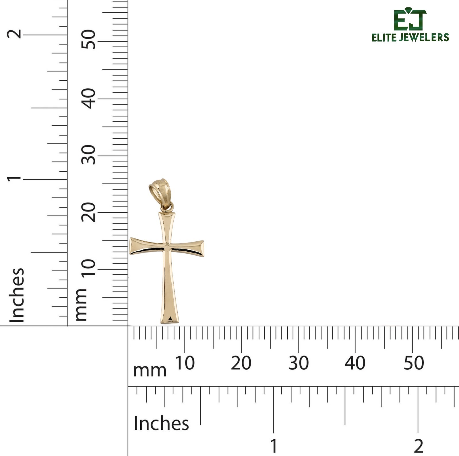 10k Yellow Gold Unisex Adults Cross Pendant Religious 0.5g Charm
