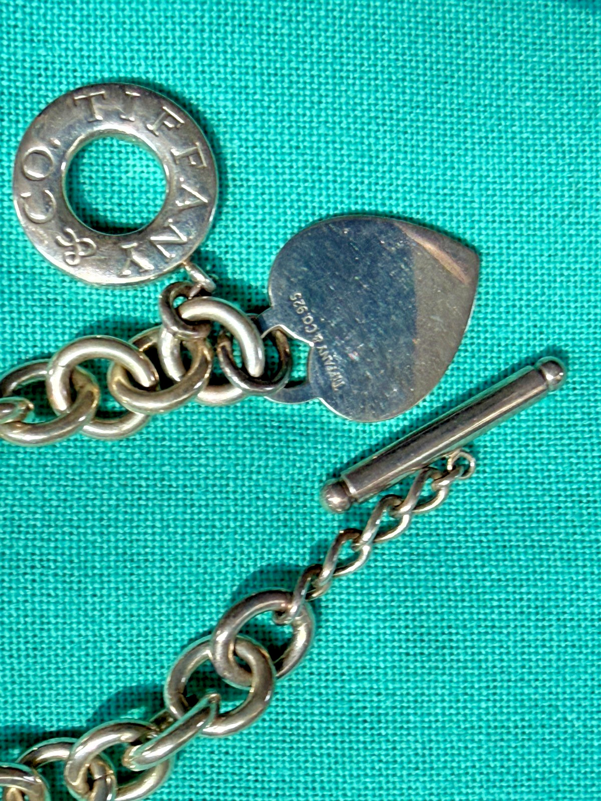 TIFFANY & CO. Sterling Silver Return to Tiffany Heart Tag Toggle Necklace w/ COA