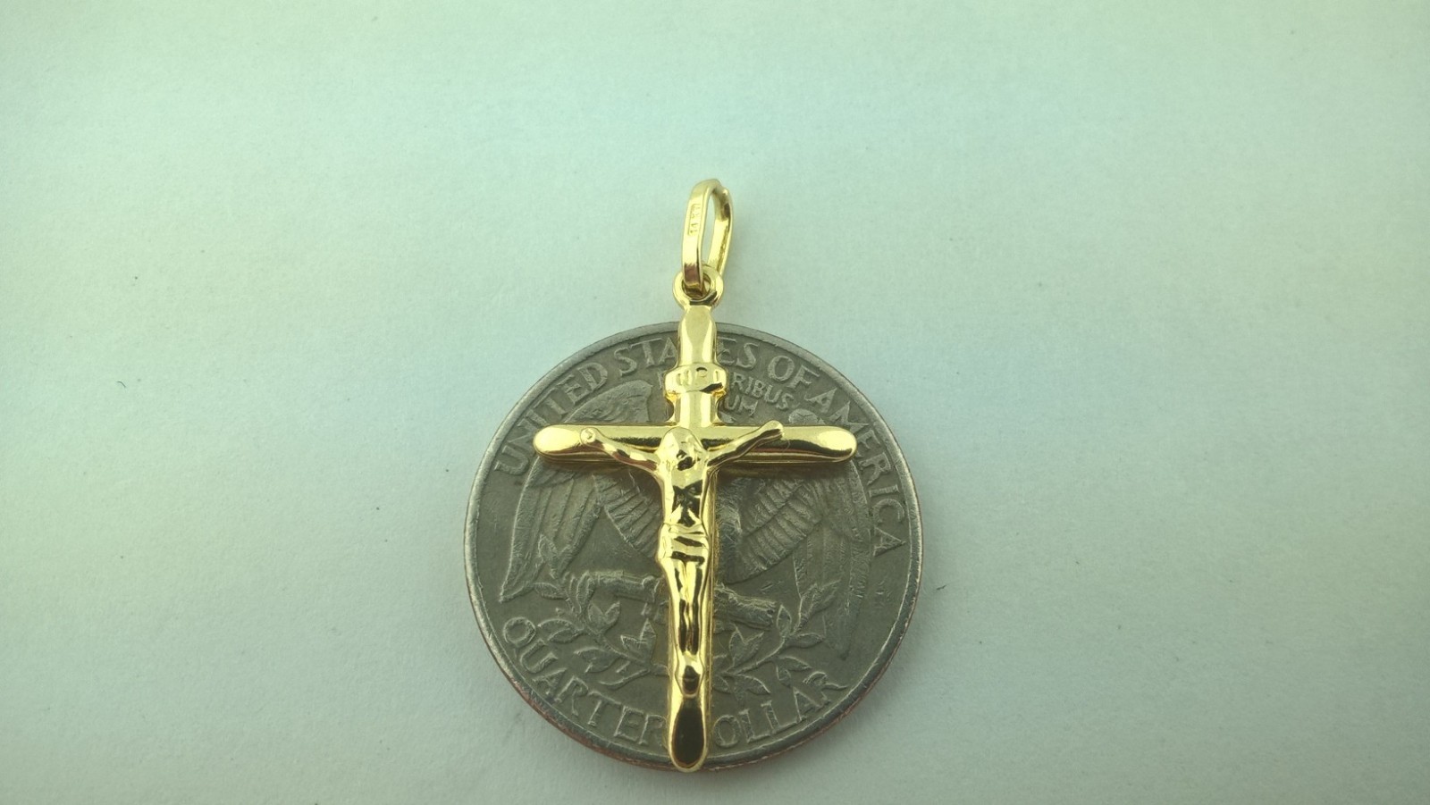 14K Solid Gold Cross Pendant Charm.Very elegant Very Good Price 1.5 grams