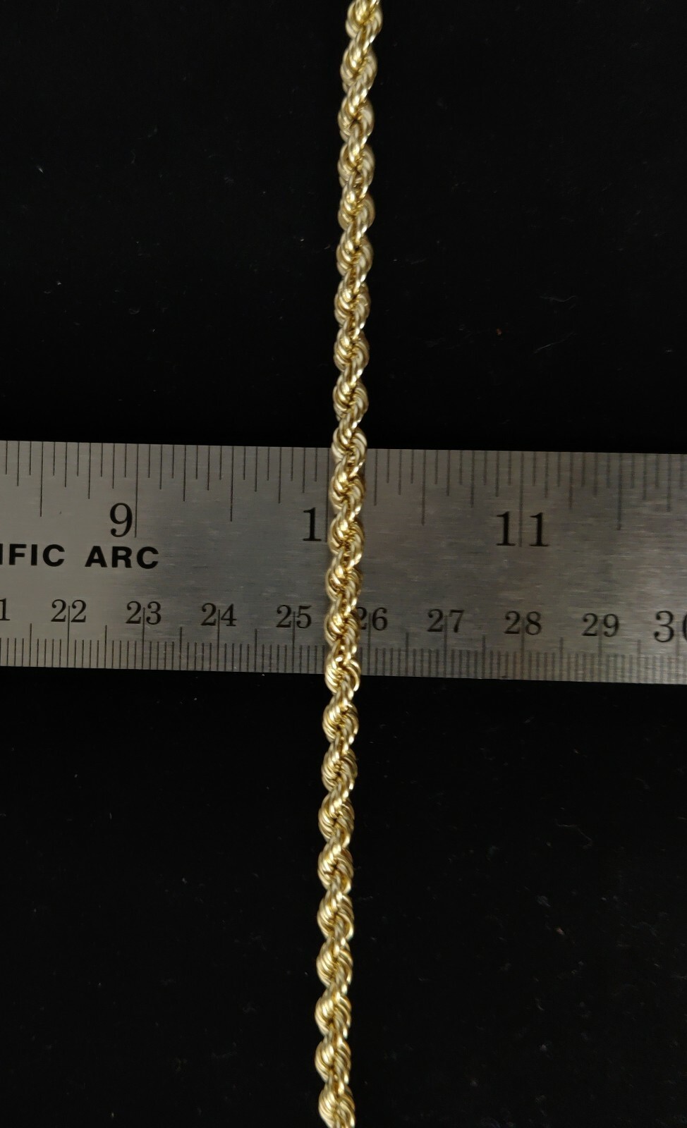 10K Gold Rope Chain Necklace 1.8mm 2.6mm 3.2mm 4.8mm 18-26 inches, Diamond Cut