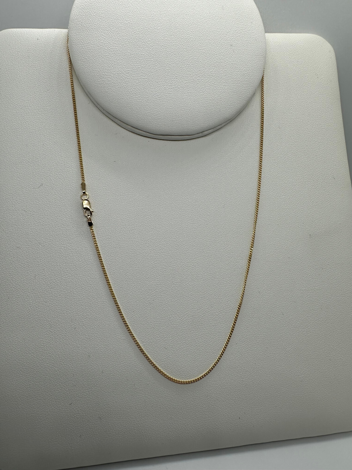 9ct Yellow Gold Solid Gold Curb 1.3mm Neck Chain 18 Inches / 45cm (006B)