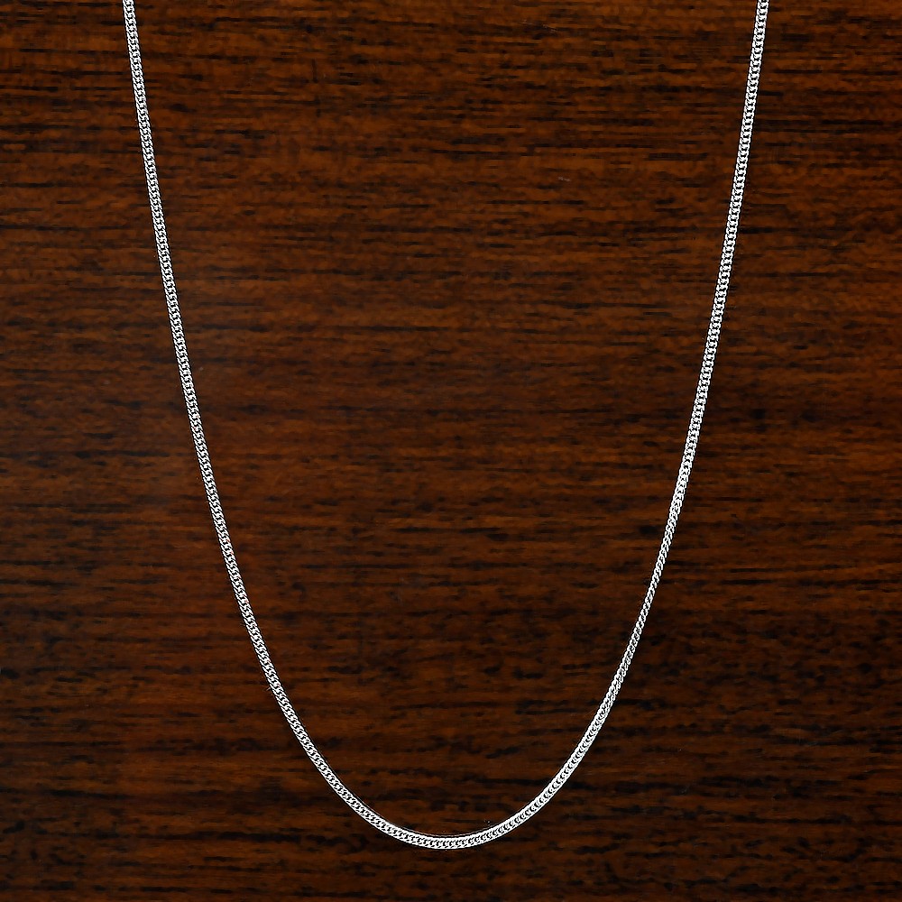 18″ 925 Sterling Silver Franco Chain Durable, Polished Everyday Necklace DGC1038