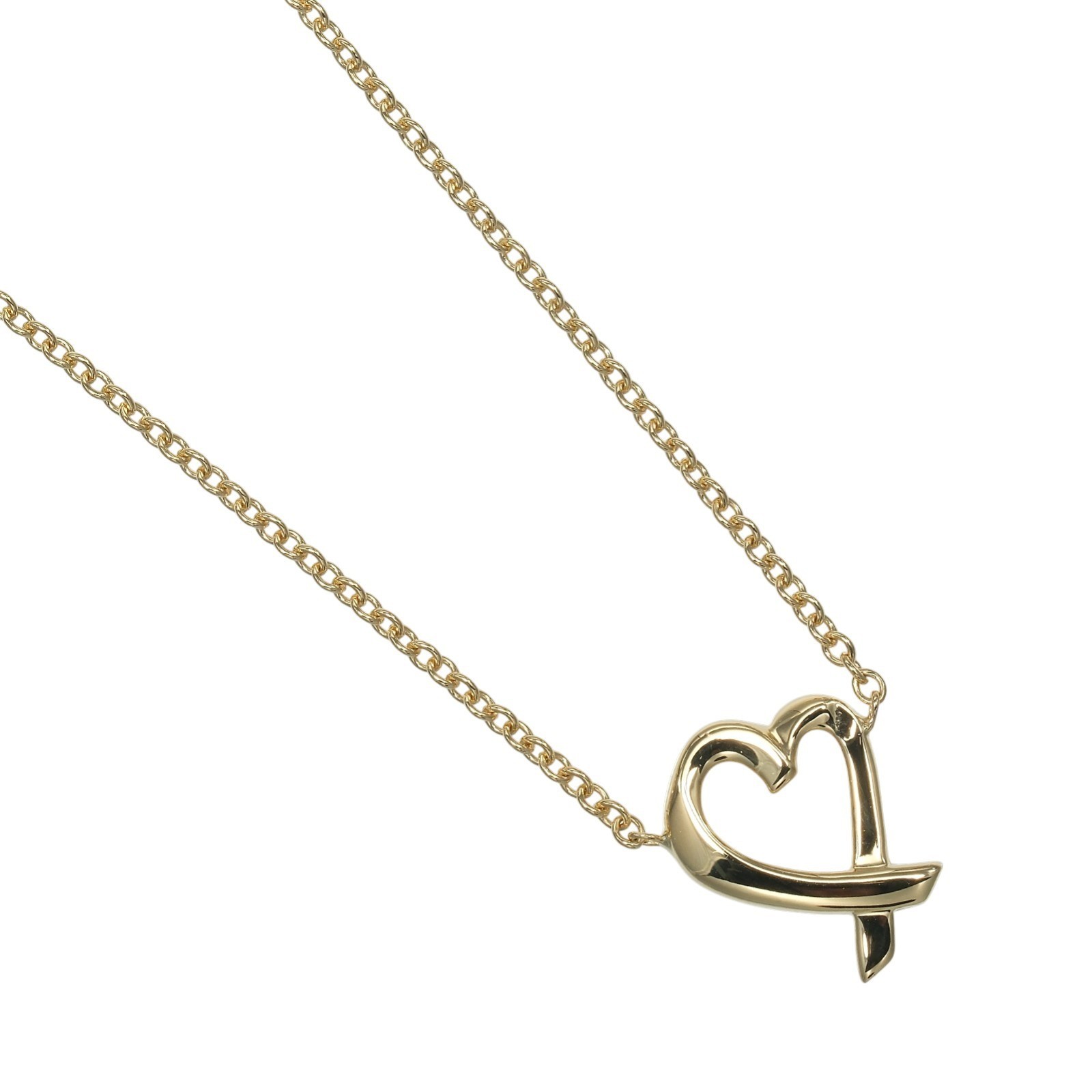 Tiffany & Co. Loving Heart 18K Yellow Gold Necklace 17.3in