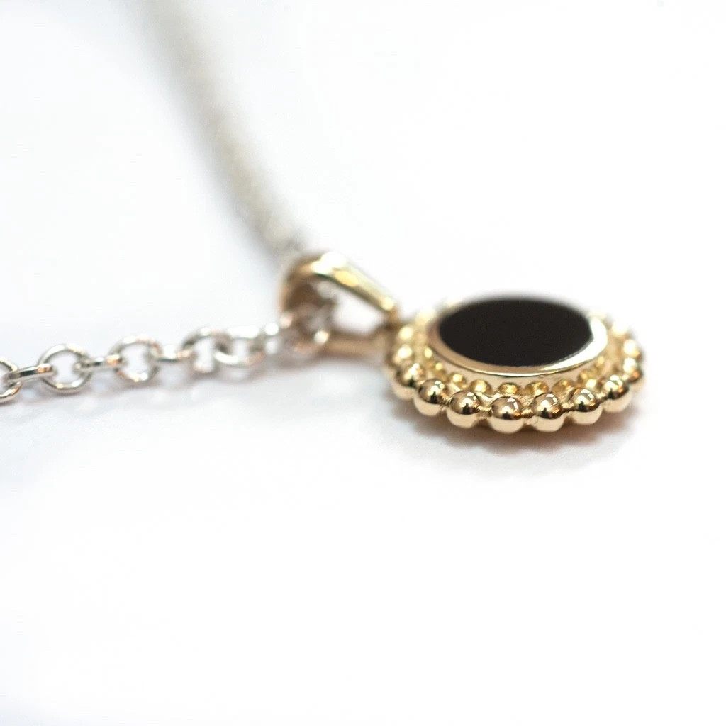 LAGOS Covet Necklace in Sterling Silver, 18K Gold, Black Onyx 18″ New Authentic