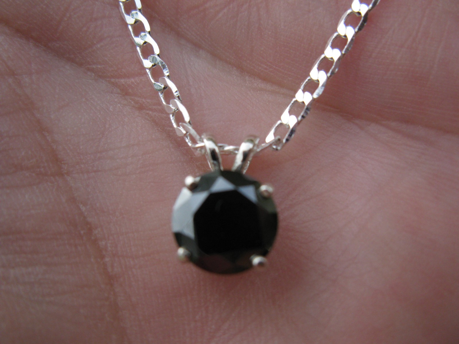 2.35ct REAL BLACK DIAMOND NECKLACE,CERTIFICATE, FREE DIAMOND TESTER, EYE CLEAN