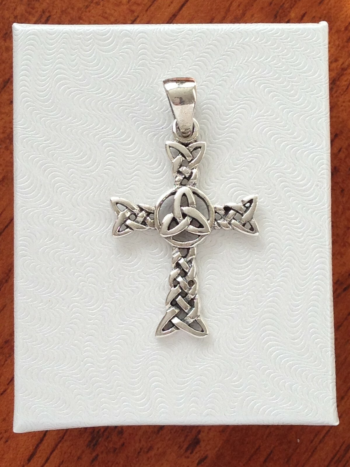 Celtic Knot Cross Pendant 925 Sterling Silver Mens Womens 26mm(1.02″)/35mm