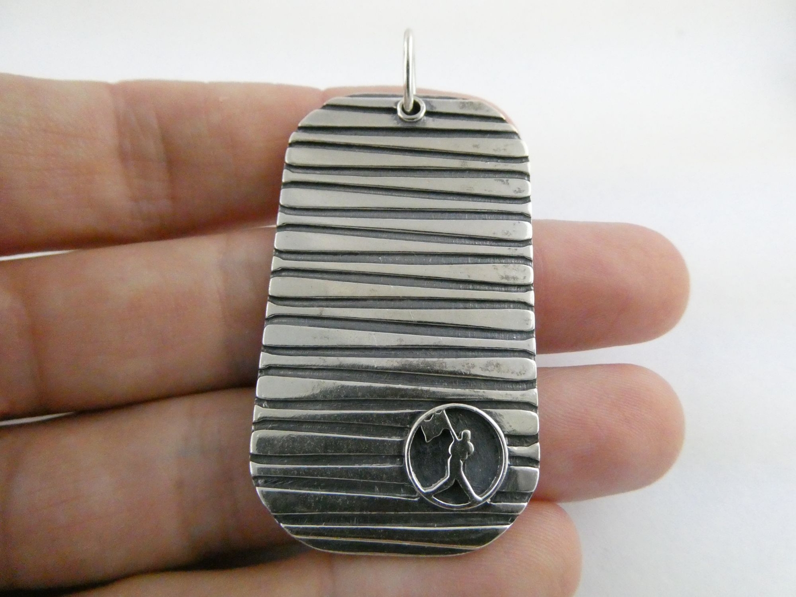 Sterling Silver Live Life Like a 3-1 Count Dog Tag Pendant 925 20g 2.25 Inches
