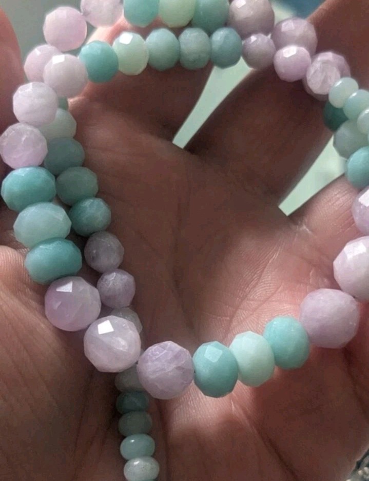 Jay King Pink Kunzite and Blue Amazonite Beaded Gemstone Necklace Women’s Summer