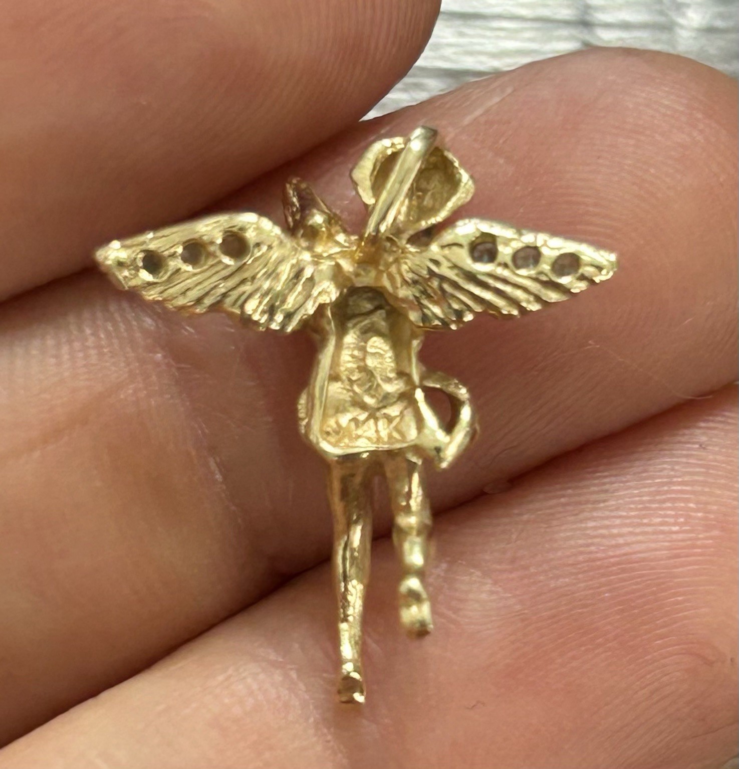 14K Yellow Gold Cherub Pendant – 2 Grams