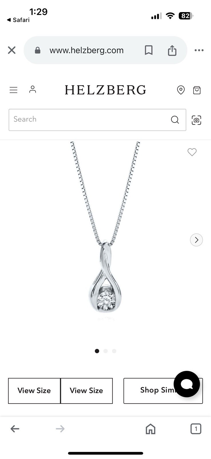 Helzberg 1/7 ct. tw. Diamond Twist Pendant in 14K White Gold