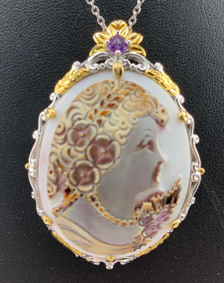 GORGEOUS MICHAEL VALITUTTI GEMS EN VOGUE II CAMEO NECKLACE! ORIGINAL TAGS!