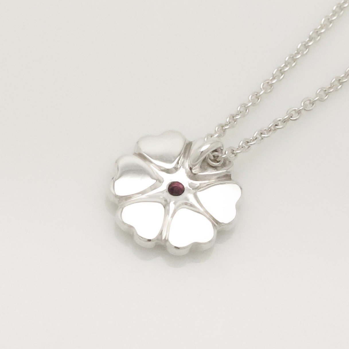Authentic Tiffany & Co. Crown of Heart Pink Sapphire Necklace 16″ Silver w/Pouch
