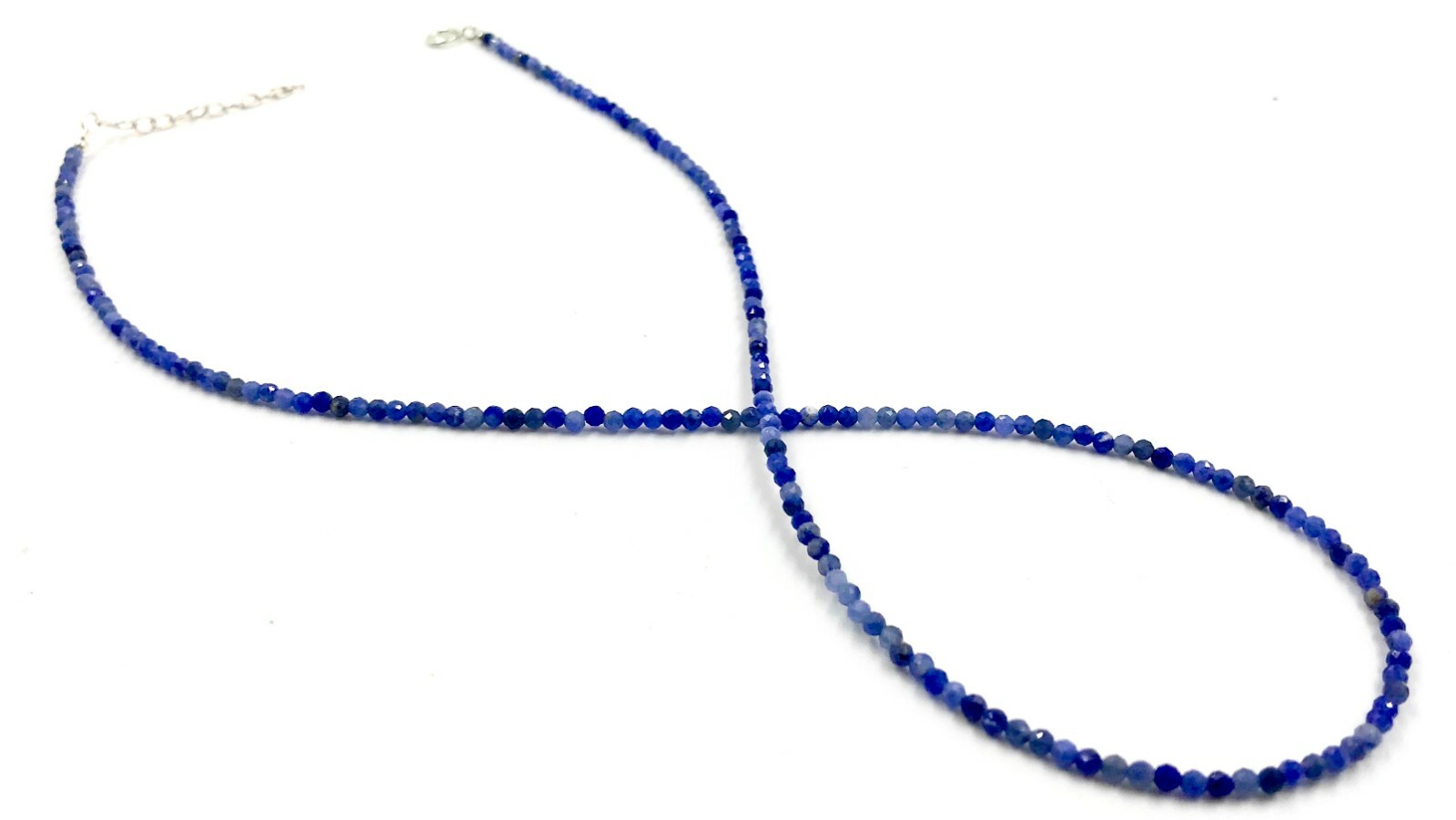 Genuine Sodalite Beads 925 Silver Necklace Jewelry Women Handmade USA SELLER