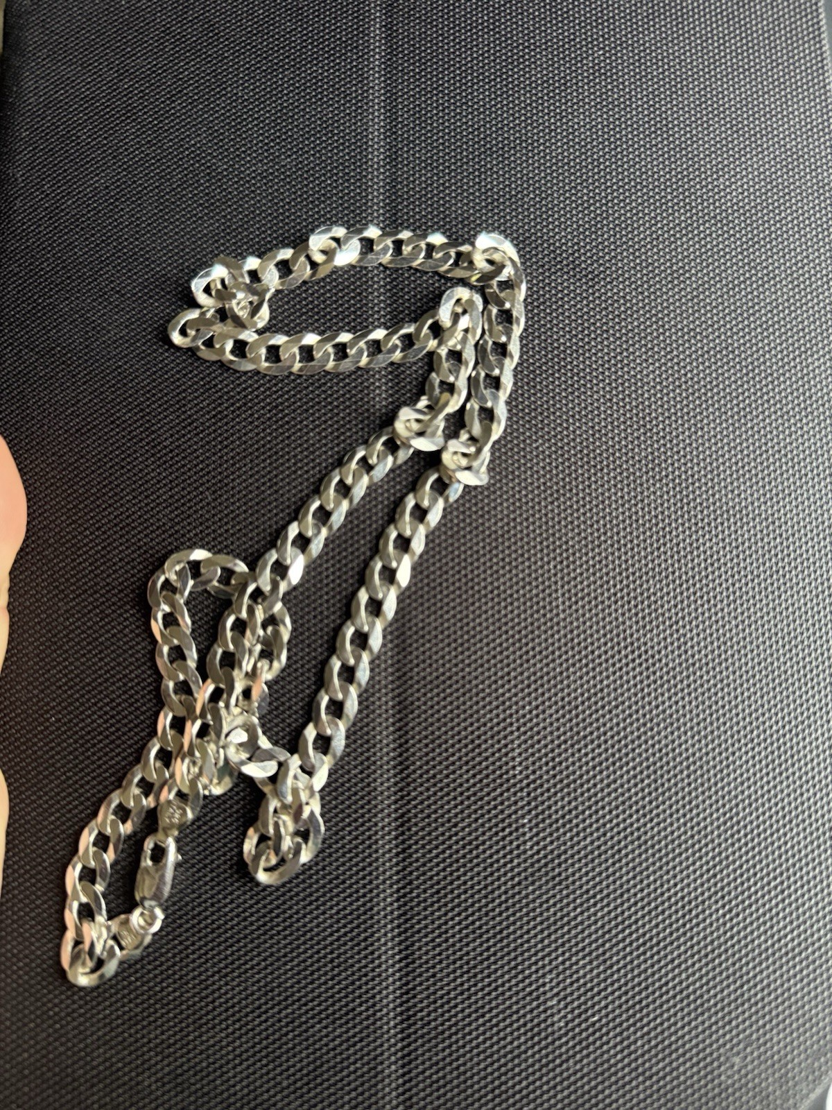 Kay Jewelers Diamond-Cut Sterling Silver 925 Curb Chain Italy Signed