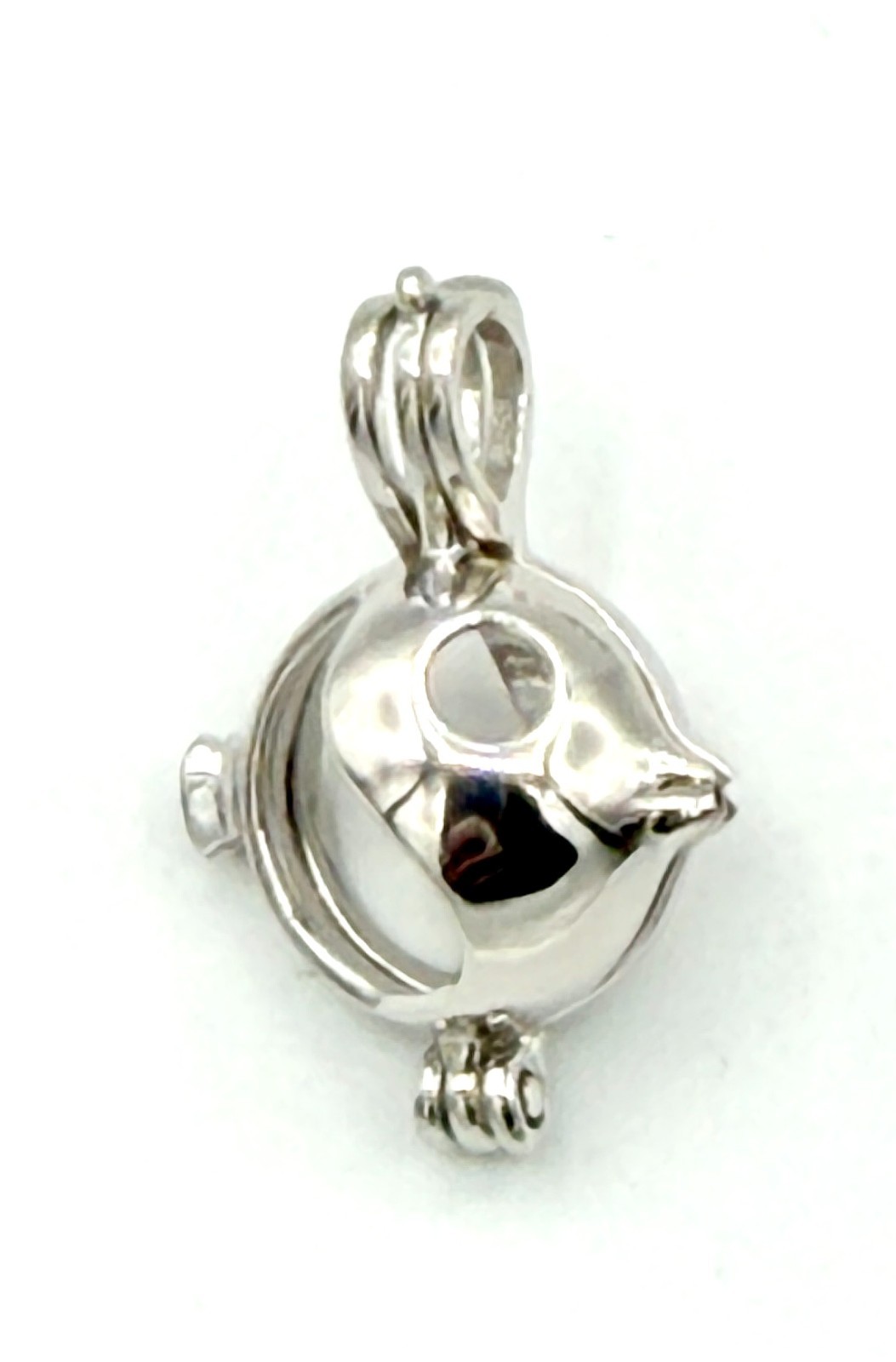 Sterling Silver Pearl Cage Pendant for Necklace Bracelet Nature Animals Insects